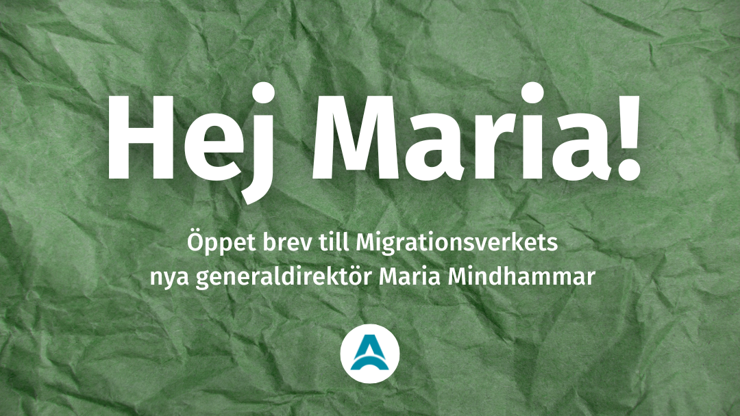 Öppet brev till Maria Mindhammar